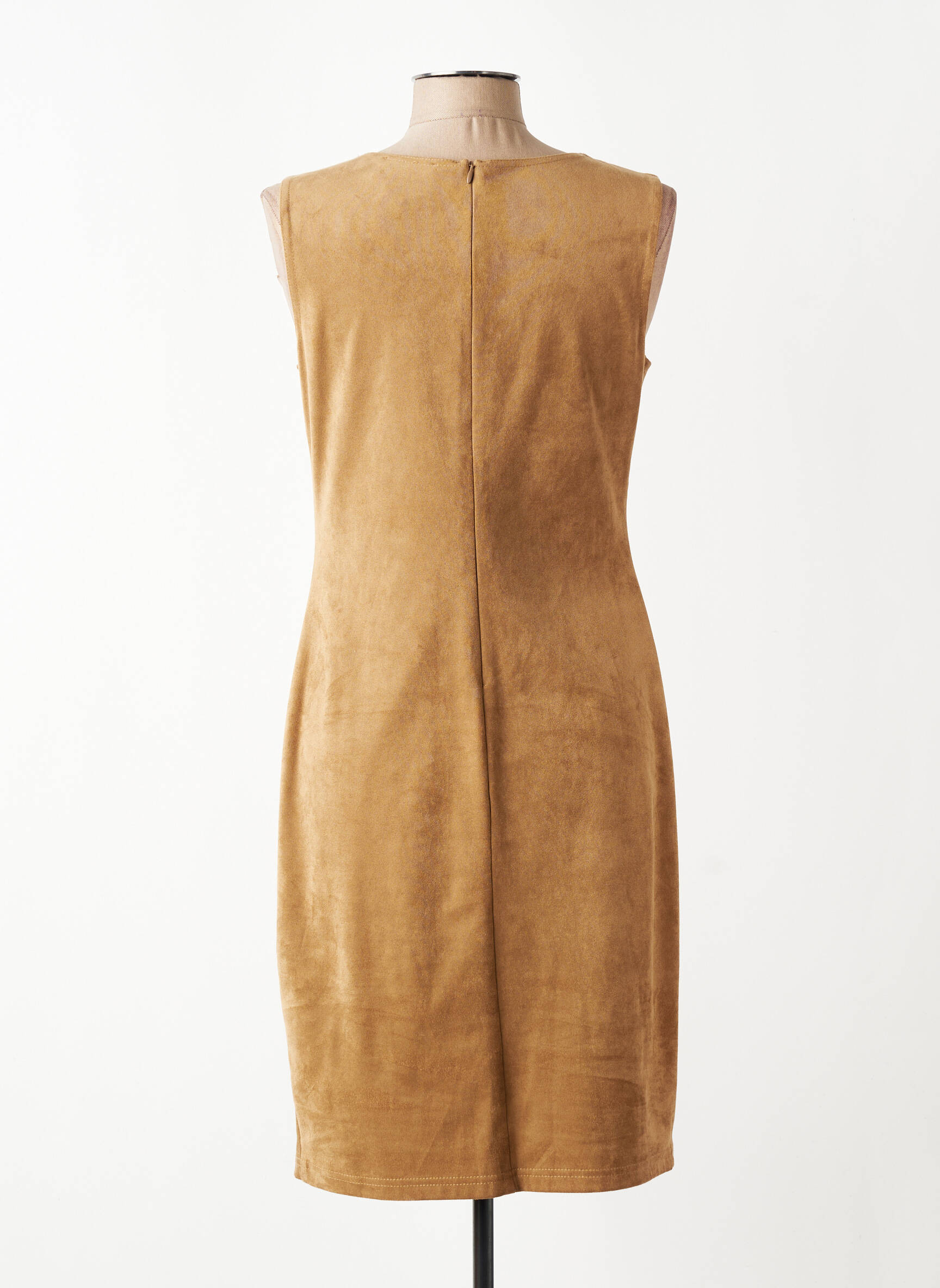 Robe mi-longue sans manche sans manche beige JOSEPH RIBKOFF femme