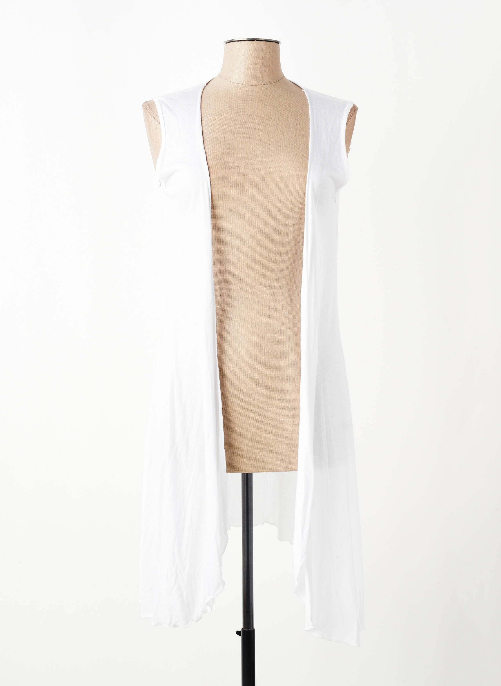 Gilet sans manche coupe cintrée blanc CRISTINA GAVIOLI femme