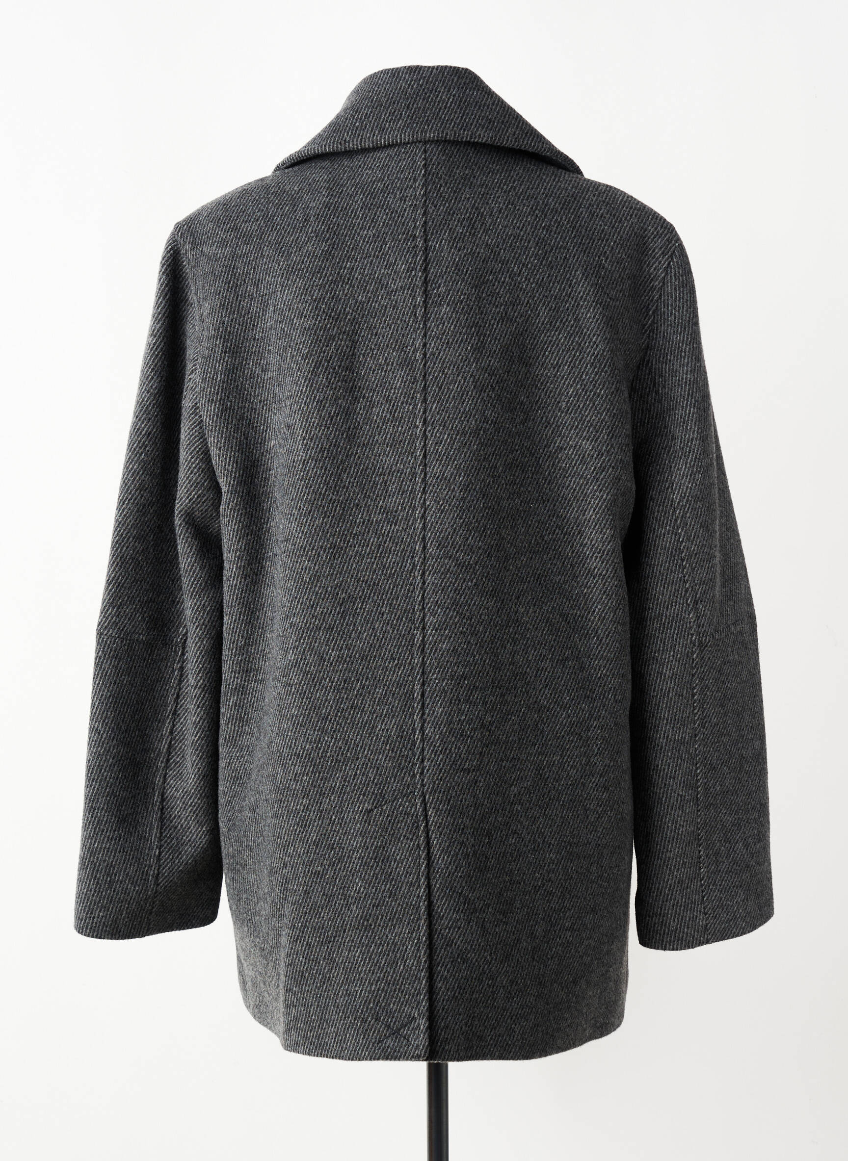 Manteau long coupe droite sans capuche gris LA FEE MARABOUTEE femme