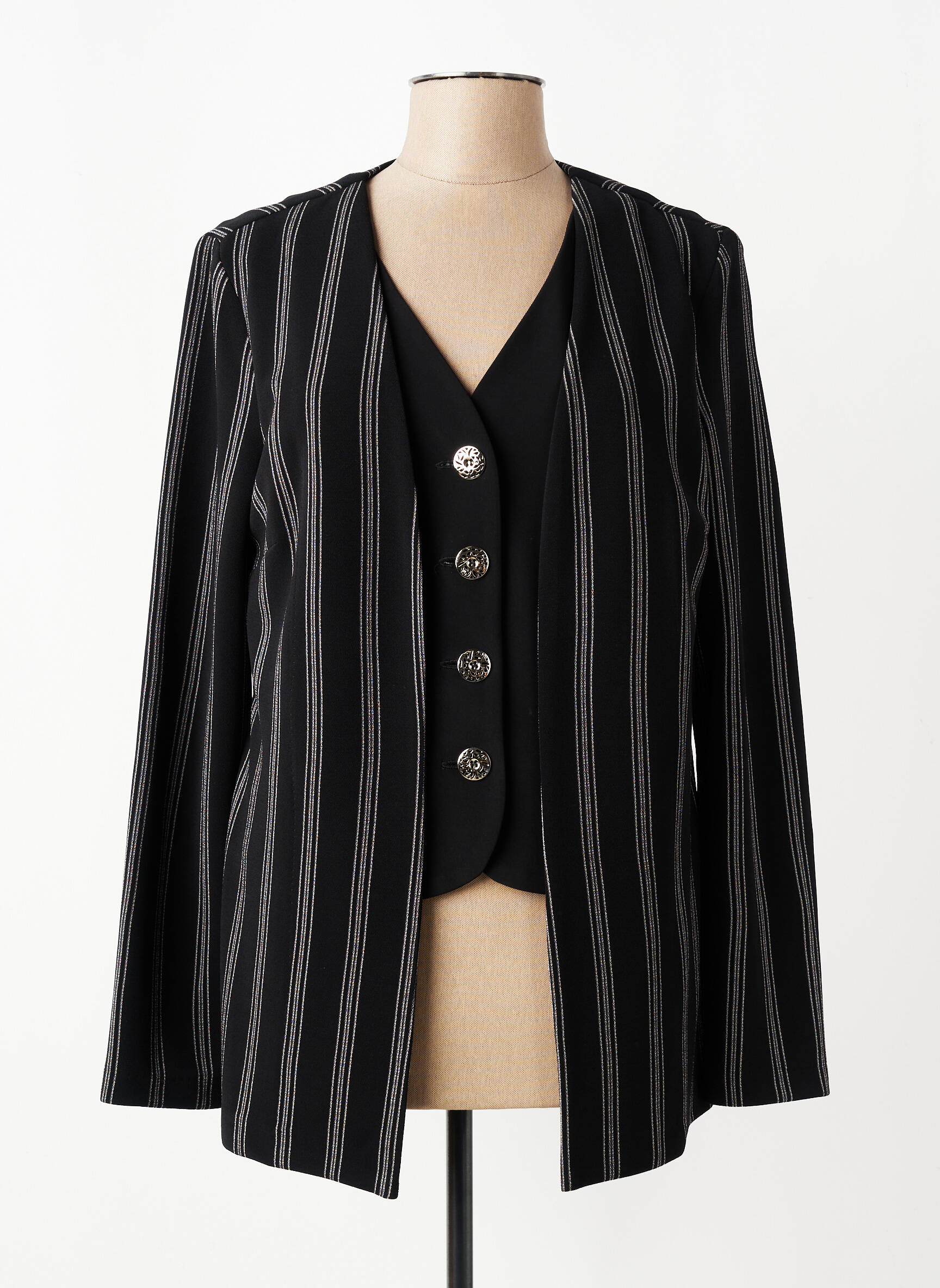 Blazer coupe cintrée noir FRANK LYMAN femme