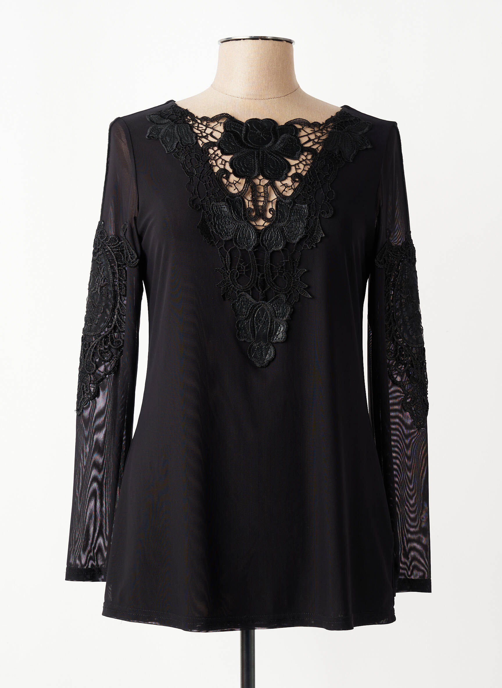 Top manches longues manches longues noir JOSEPH RIBKOFF femme