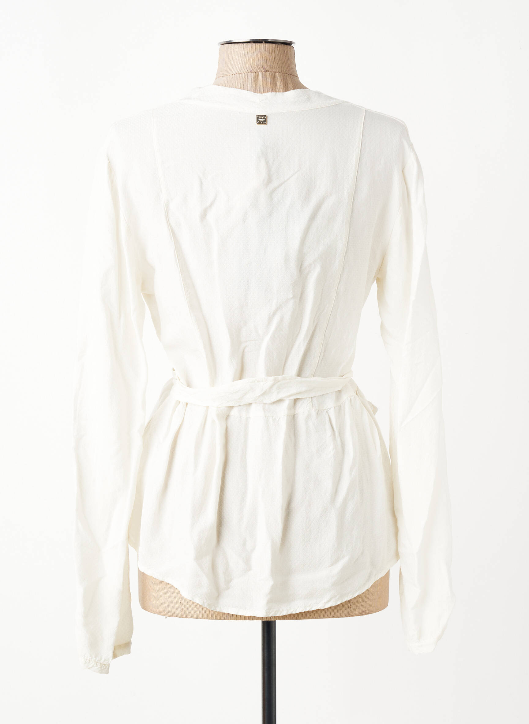 Tunique manches longues tissage crêpe beige MANILA GRACE femme