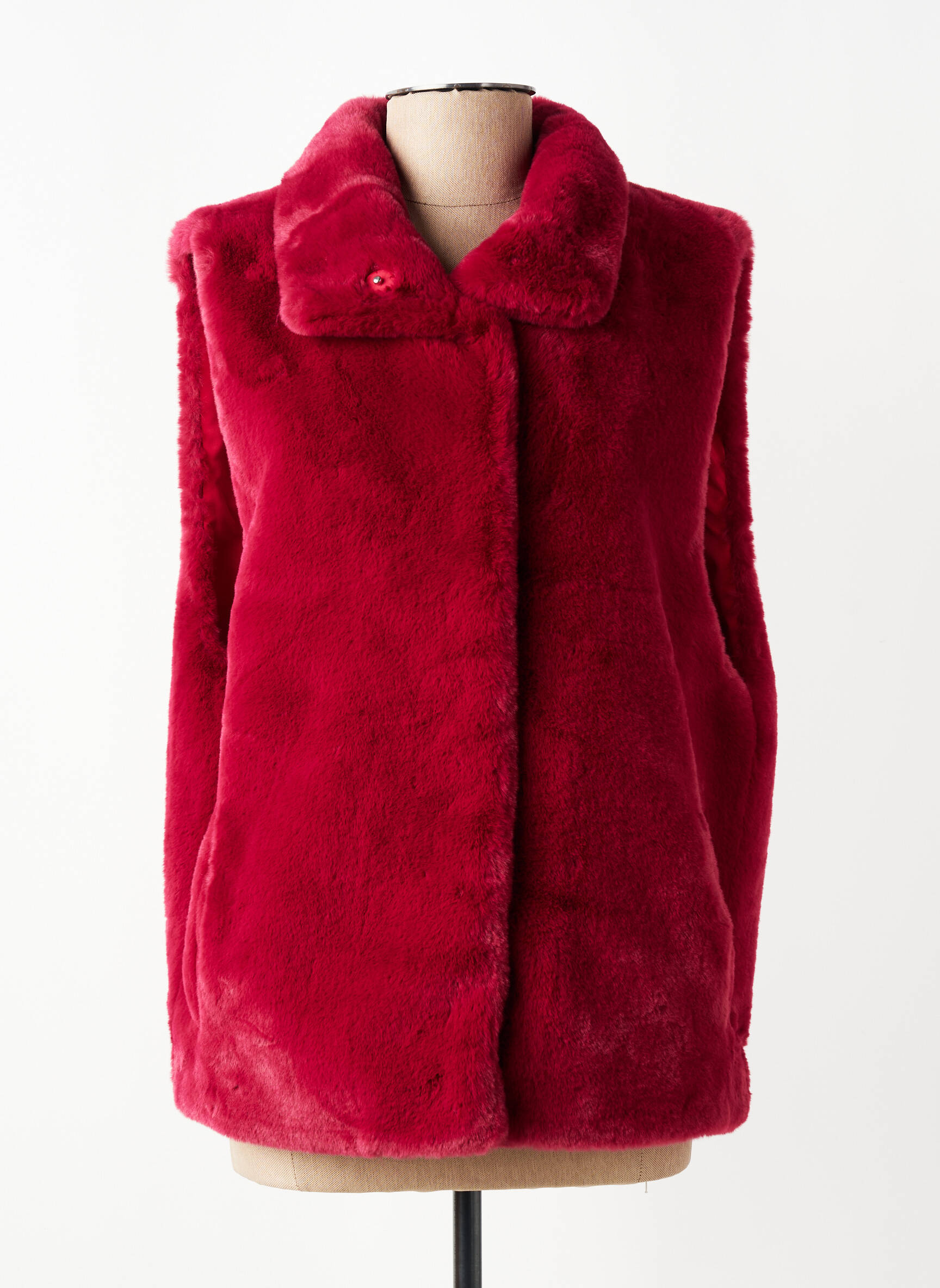 Gilet sans manche poches rouge RINO & PELLE femme