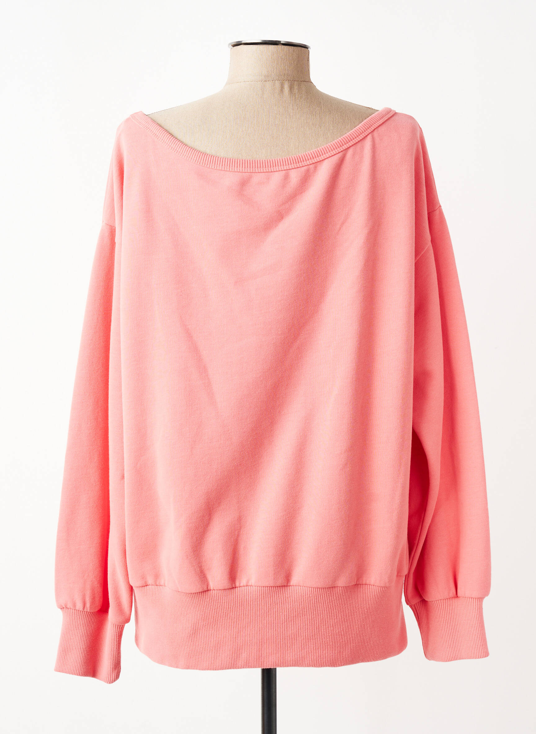 Sweat-shirt stretch manches longues rose JUVIA femme
