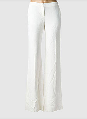 Pantalon droit tissage crêpe taille normale blanc PENNYBLACK femme