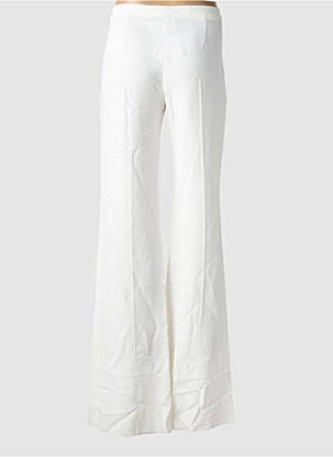 Pantalon droit tissage crêpe taille normale blanc PENNYBLACK femme