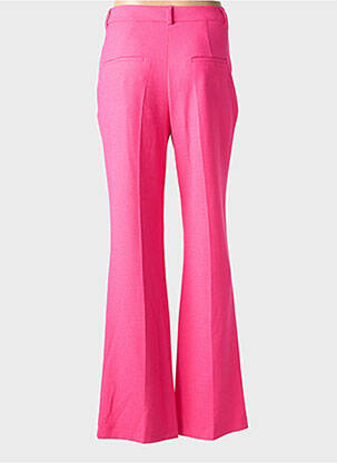 Pantalon droit tissage crêpe taille normale rose RAFFAELLO ROSSI femme