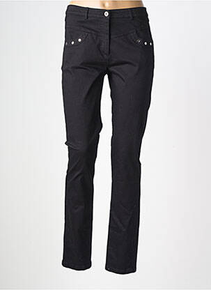 Pantalon slim stretch taille normale noir BLEU BLANC ROUGE femme