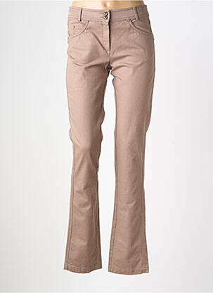 Pantalon droit stretch taille normale marron NATHALIE CHAIZE femme