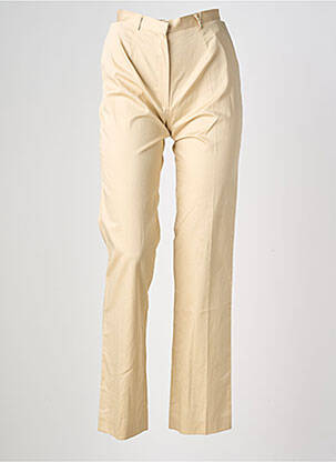 Pantalon droit tissage popeline taille normale jaune PABLO femme