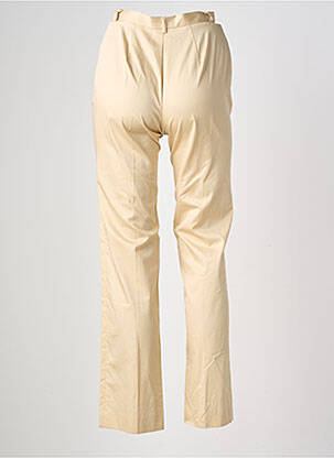 Pantalon droit tissage popeline taille normale jaune PABLO femme