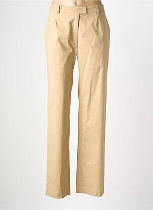 Pantalon droit tissage popeline taille normale beige BENSIMON femme