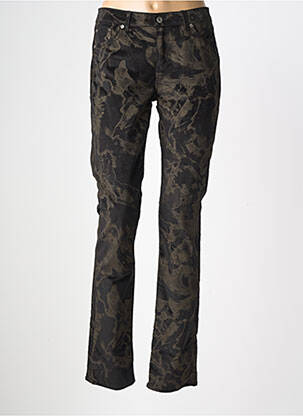 Pantalon slim stretch taille normale noir RENHSEN femme