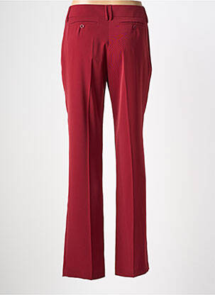 Pantalon droit tissage popeline taille normale rouge LOLA femme