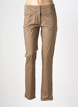 Pantalon slim tissage popeline taille normale vert AVENTURES DES TOILES femme