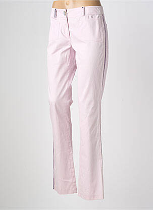 Pantalon droit stretch taille normale rose NATHALIE CHAIZE femme