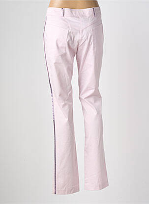 Pantalon droit stretch taille normale rose NATHALIE CHAIZE femme