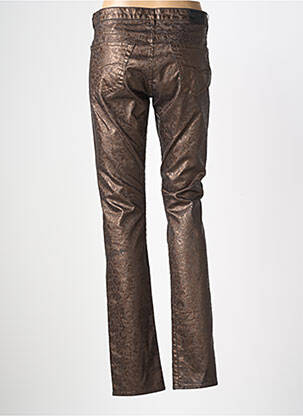 Pantalon slim taille basse taille basse marron RENHSEN femme