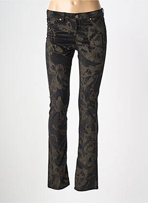 Pantalon slim taille basse taille basse noir RENHSEN femme