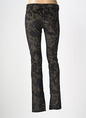 Pantalon slim taille basse taille basse noir RENHSEN femme