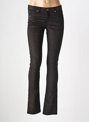 Pantalon slim taille basse taille basse noir RENHSEN femme
