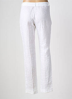 Pantalon droit fermeture zippée sous rabat boutonné taille normale blanc TRICOT CHIC femme