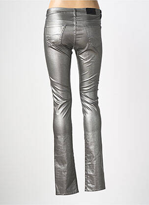 Pantalon slim taille normale taille normale argent RENHSEN femme