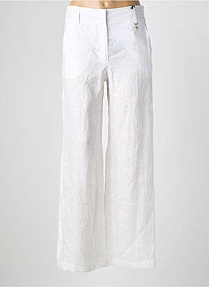 Pantalon large fermeture zippée sous rabat boutonné taille normale blanc PENNYBLACK femme
