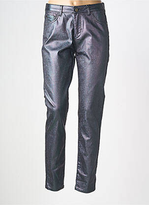 Pantalon slim stretch taille normale bleu EVA KAYAN femme