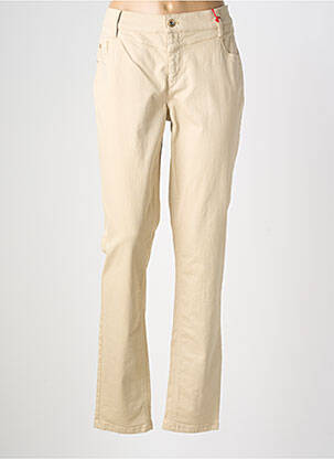 Jeans coupe droite stretch taille normale beige GARDEUR femme