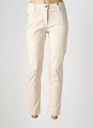 Pantalon slim tissage popeline taille normale beige BETTY BARCLAY femme