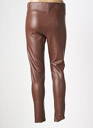 Legging tissage simili-cuir taille normale marron FRANK LYMAN femme