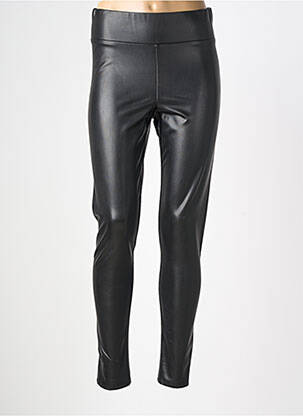 Legging tissage simili-cuir taille normale noir FRANK LYMAN femme