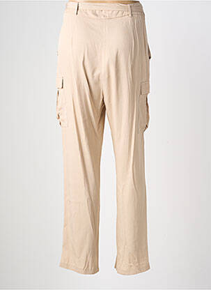 Pantalon droit tissage popeline taille normale beige GAUDI femme