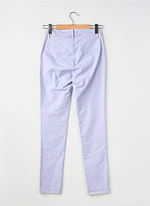Pantalon chino stretch taille normale bleu LAUREN VIDAL femme