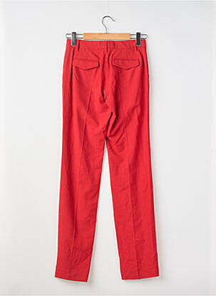 Pantalon droit tissage crêpe taille normale rouge ESSENTIEL ANTWERP femme
