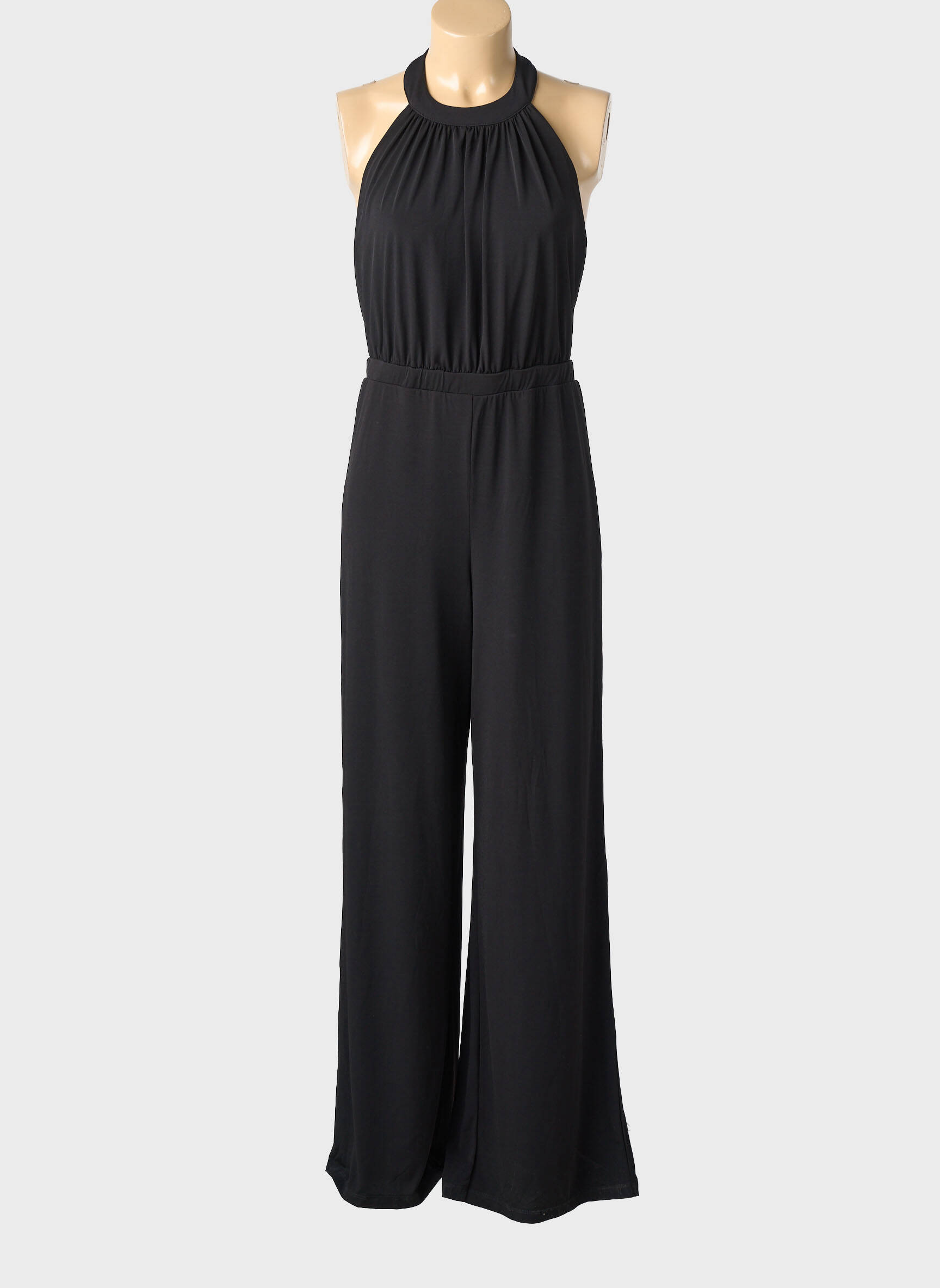 Combi-pantalon fermeture zippée au dos sans manche noir MY LITTLE PRINCESS femme