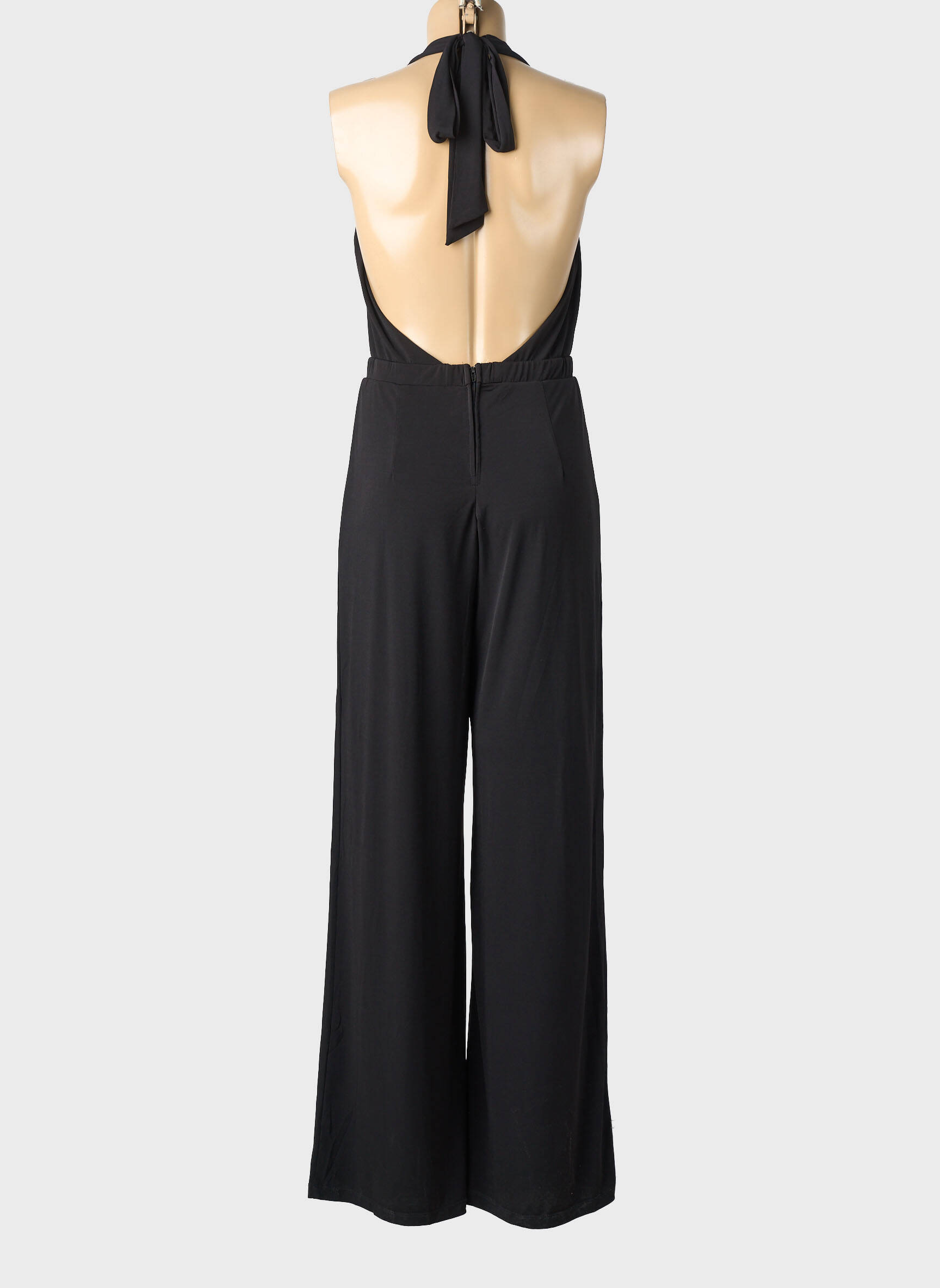 Combi-pantalon fermeture zippée au dos sans manche noir MY LITTLE PRINCESS femme