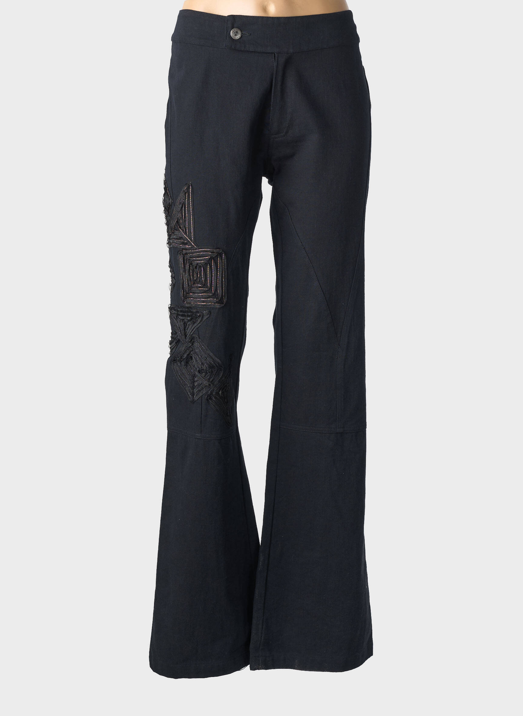 Pantalon droit stretch taille normale noir LEGATTE femme