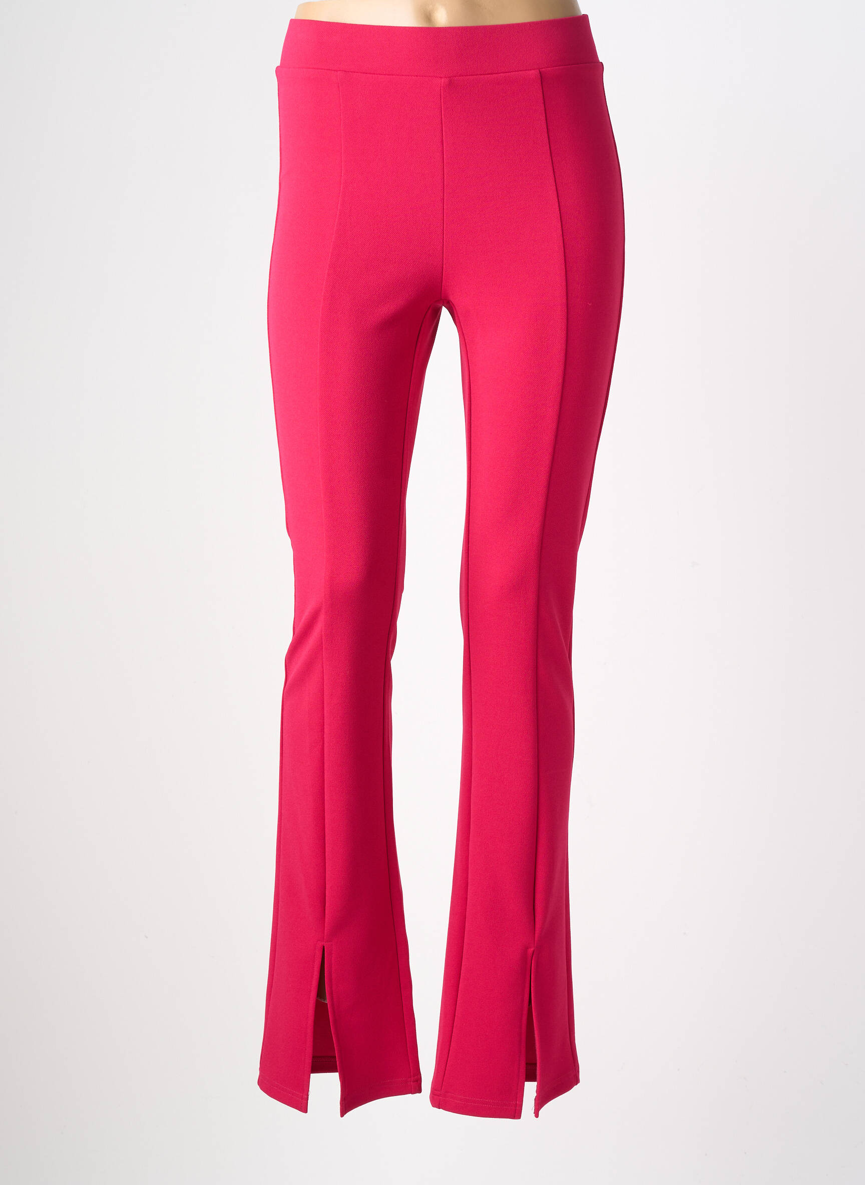 Pantalon flare stretch taille normale rose FRANK LYMAN femme