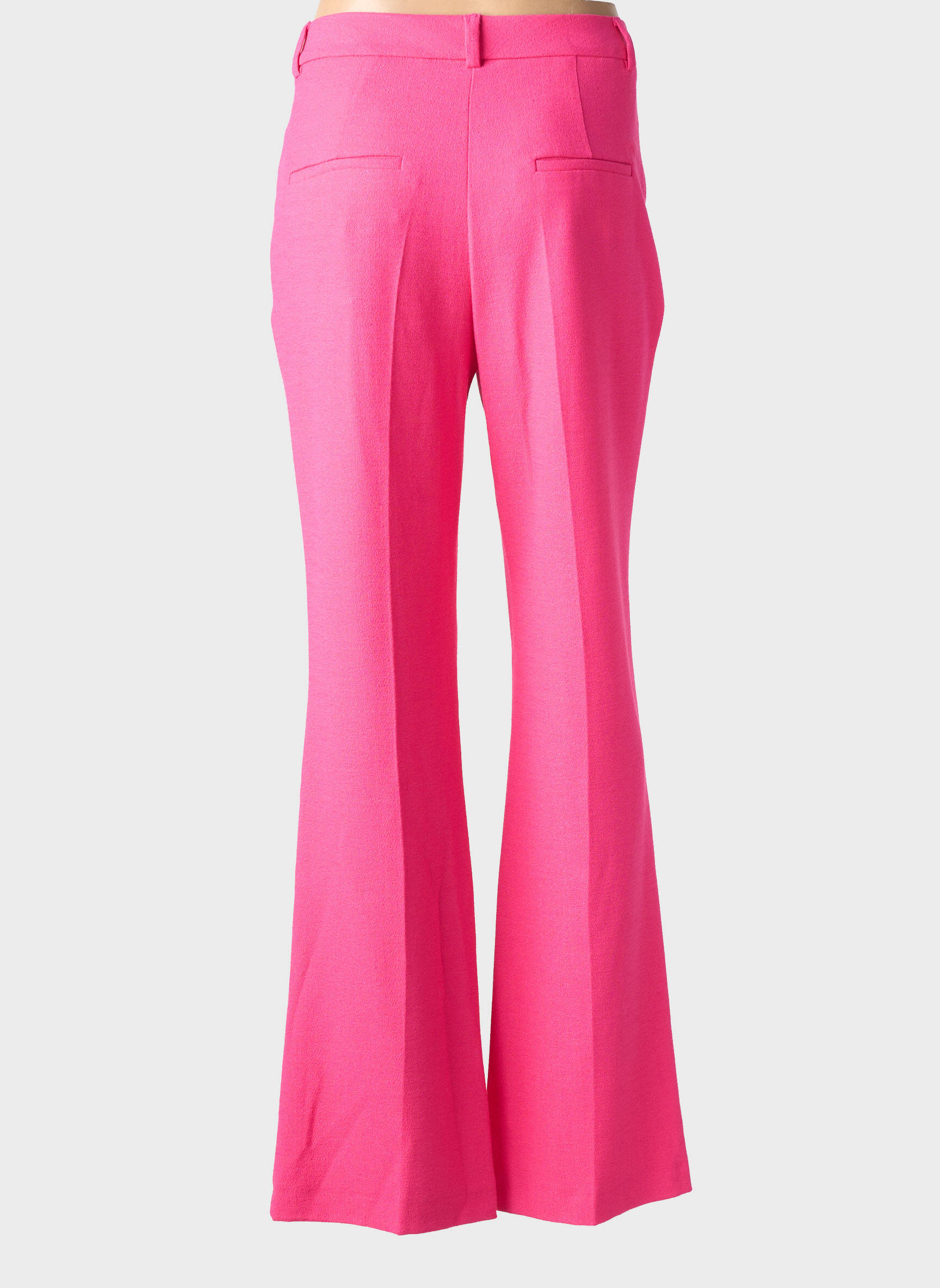 Pantalon droit tissage crêpe taille normale rose RAFFAELLO ROSSI femme