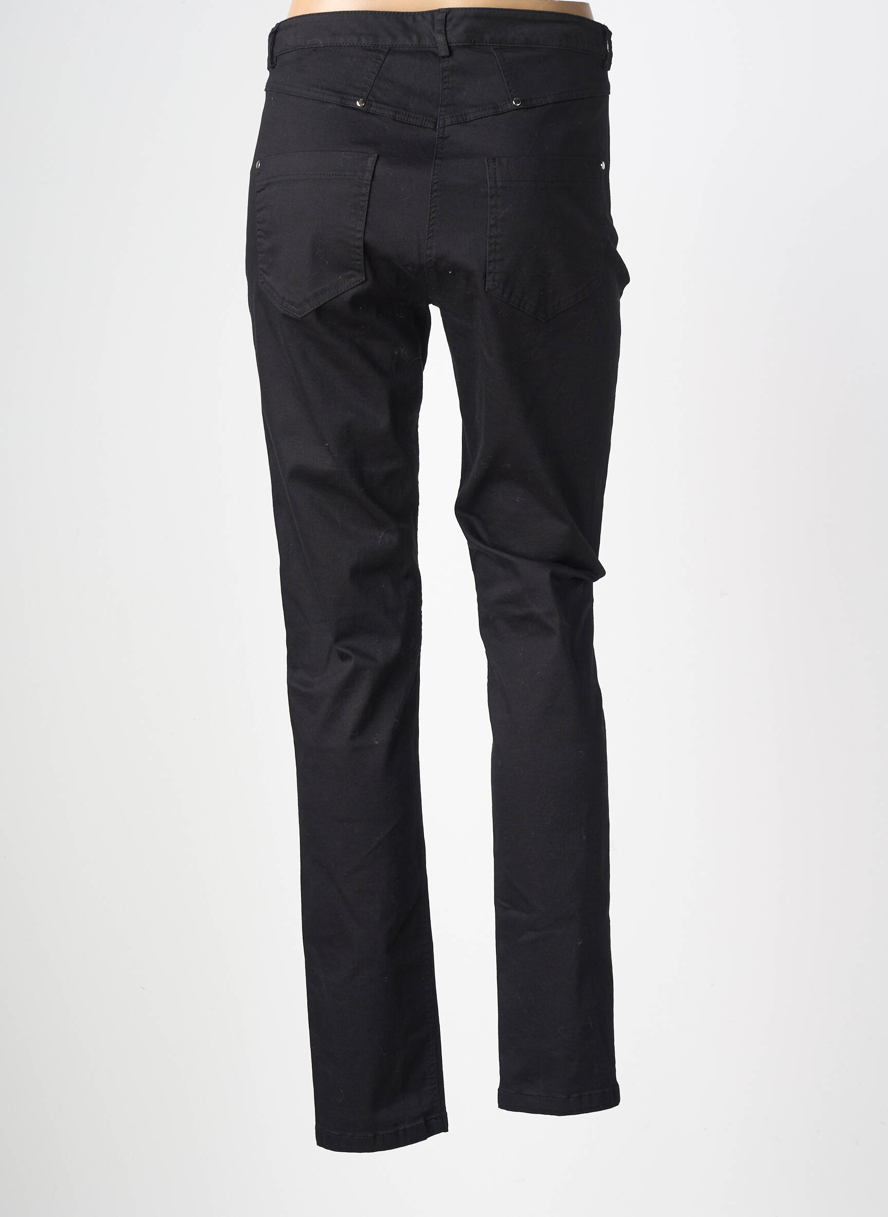 Pantalon slim stretch taille normale noir BLEU BLANC ROUGE femme