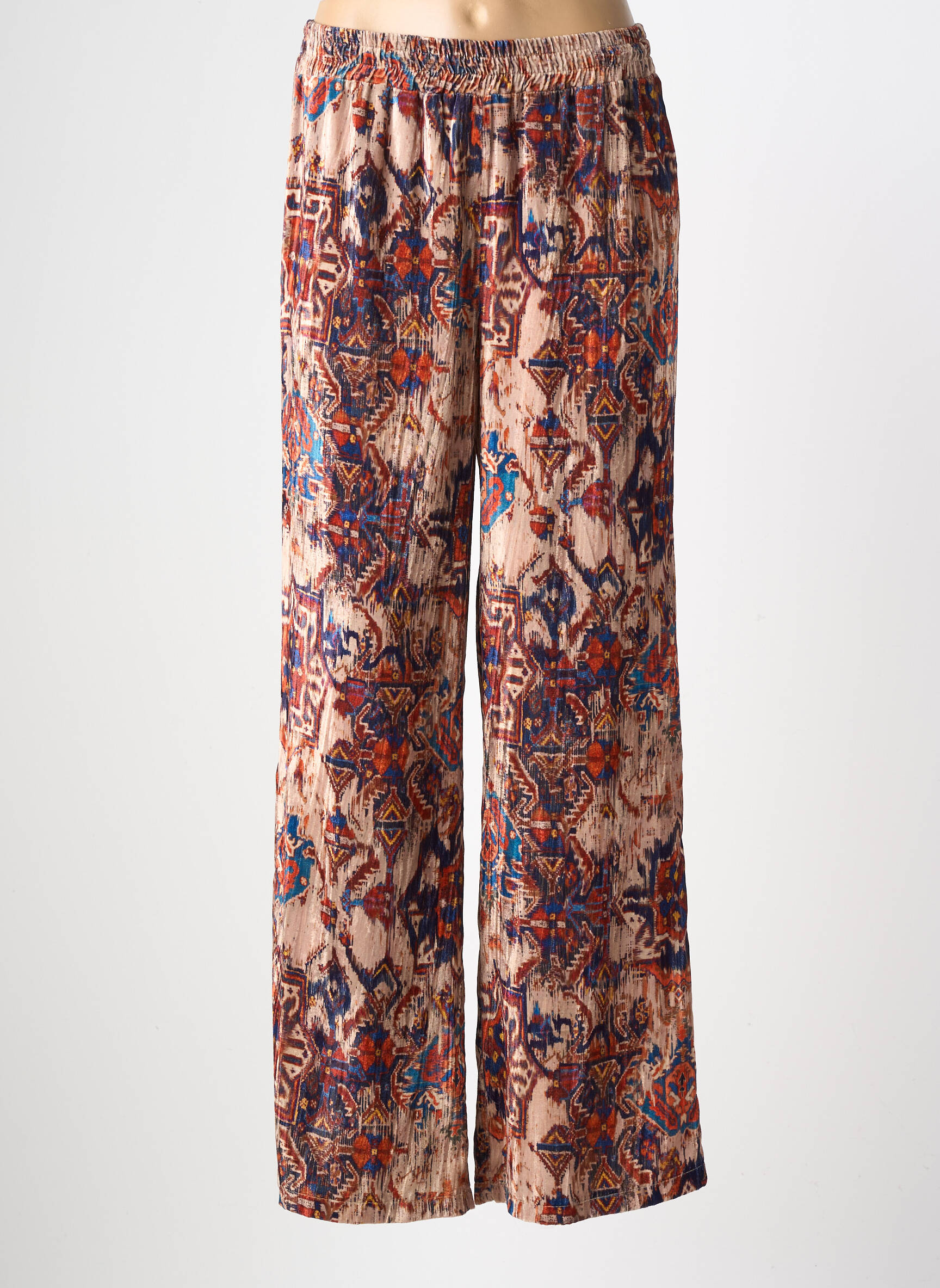 Pantalon large taille normale taille normale beige LA FEE MARABOUTEE femme