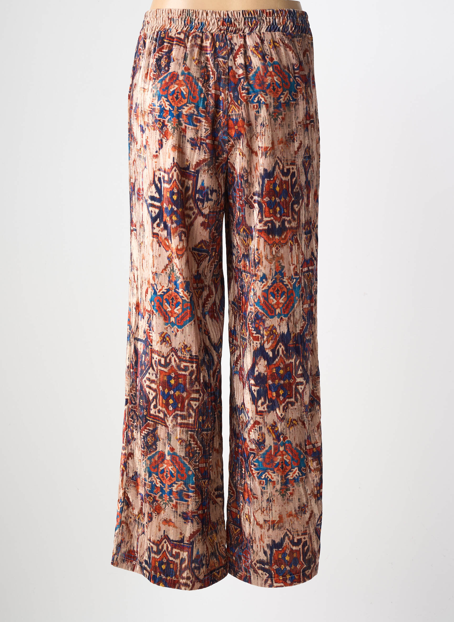 Pantalon large taille normale taille normale beige LA FEE MARABOUTEE femme