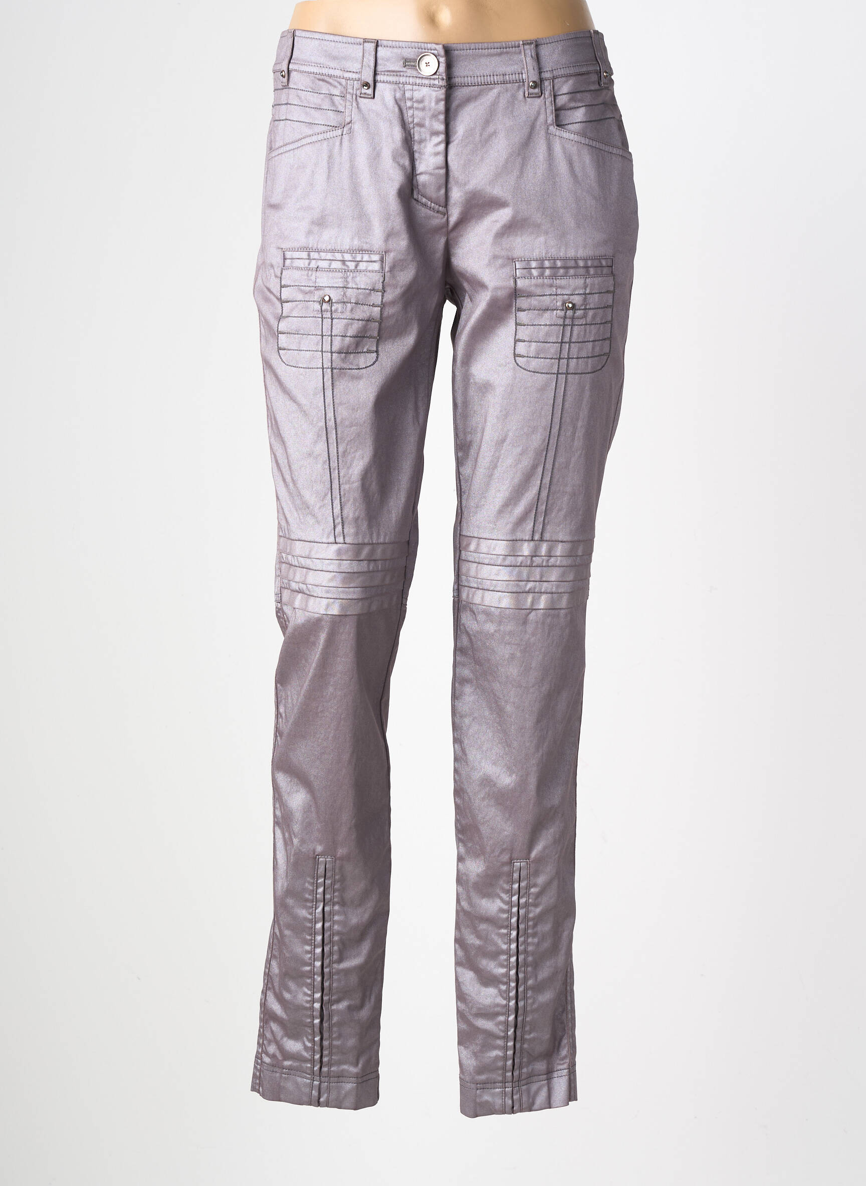 Pantalon droit stretch taille normale gris SPORTALM femme