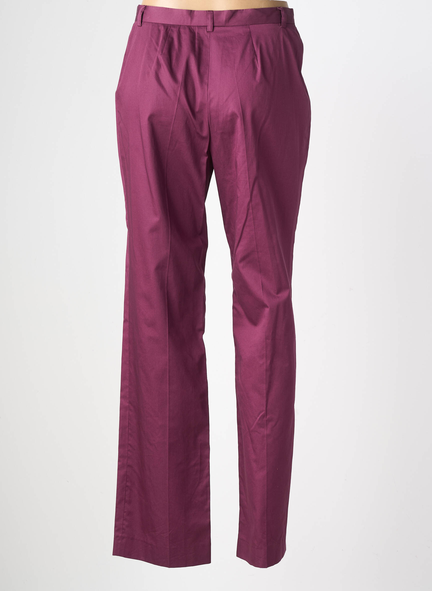 Pantalon droit tissage popeline taille normale violet GERARD DAREL femme