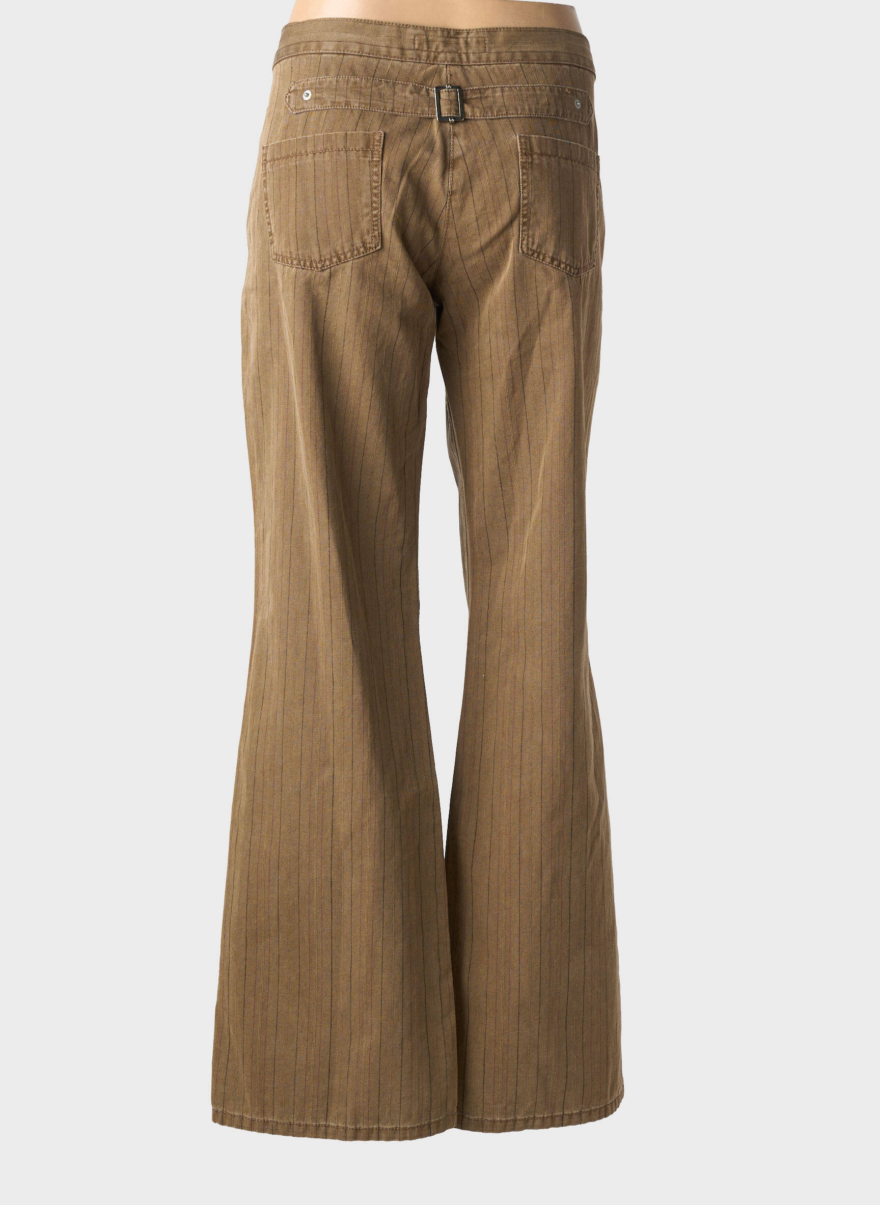 Pantalon flare stretch taille normale vert LA FEE MARABOUTEE femme