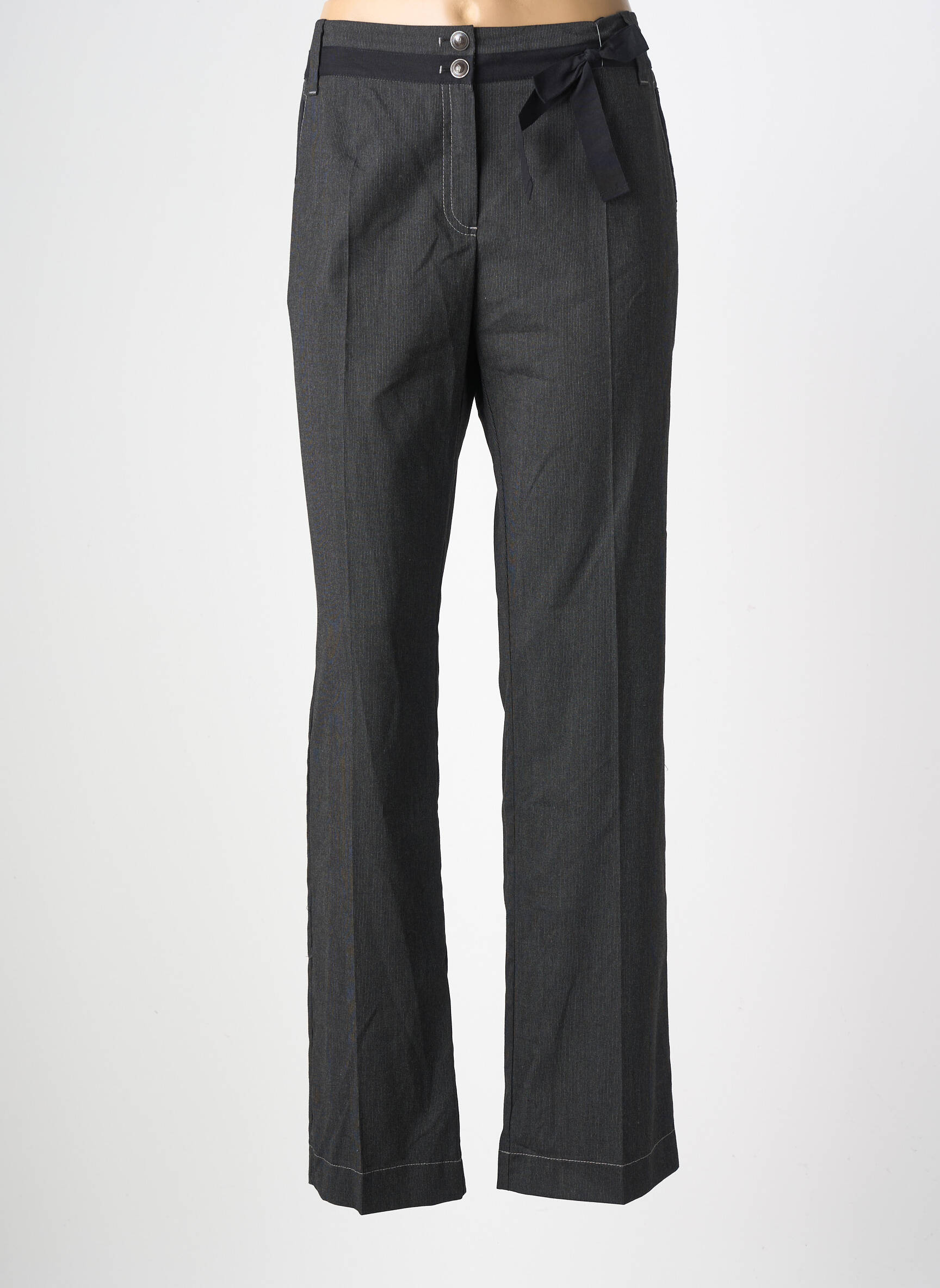 Pantalon droit stretch taille normale noir GARELLA femme