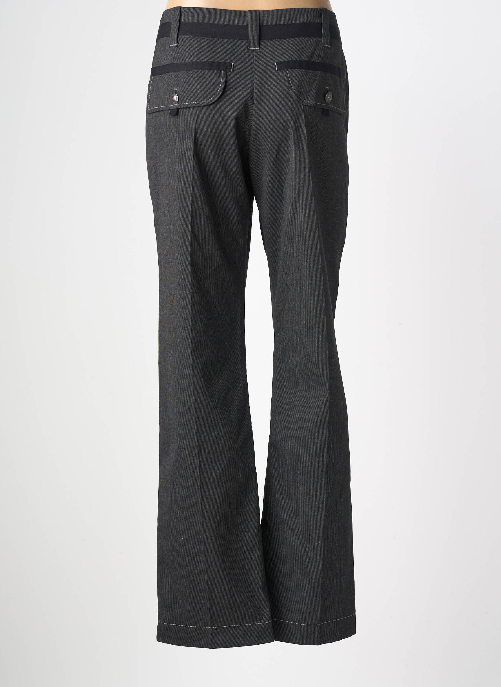 Pantalon droit stretch taille normale noir GARELLA femme