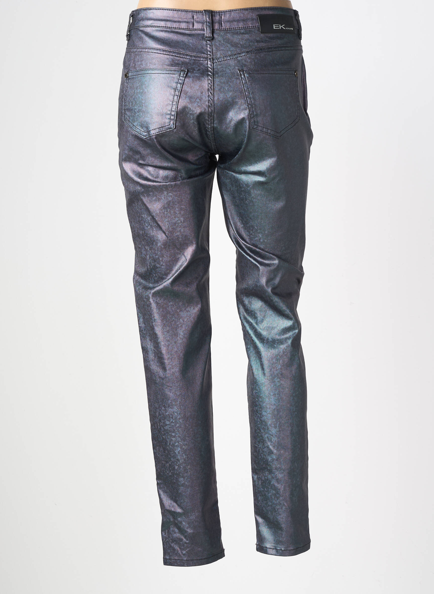 Pantalon slim stretch taille normale bleu EVA KAYAN femme